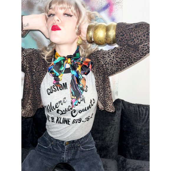 Abstract Brushstroke Scarf - Picture 1 of 6